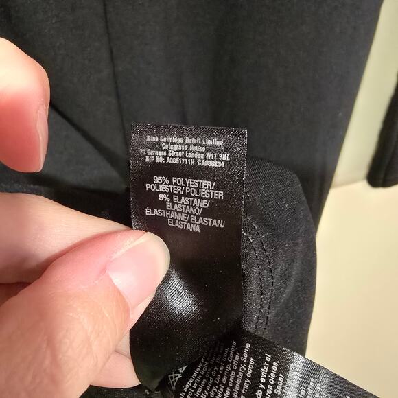 Women's Miss Selfridge Black Beaded Long Sleeve Bodycon Party Dress | Size 2 - Picture 10 of 11